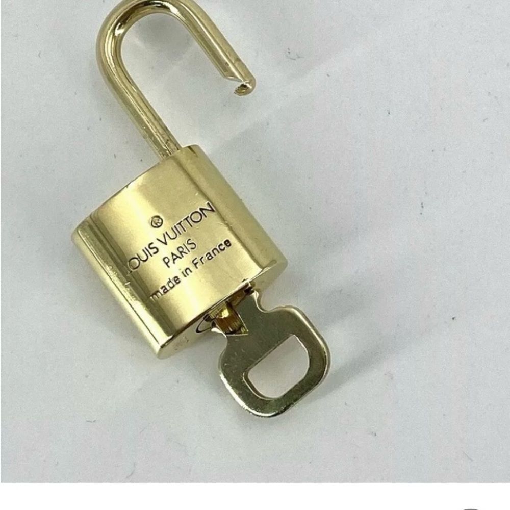 Louis Vuitton Authenticated  & Polished, Working Gold Lock and Key Set